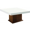 Konferenčný stolík Kacper - drevo D3 / biely vysoký lesk