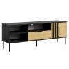 TV stolík Rimina - čierna onyx / dub artisan