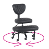 Ergonomická kľakačka na kolieskach Samer - čierna
