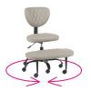 Ergonomická kľakačka na kolieskach Samer - sivohnedá (taupe) / čierna