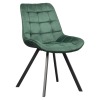 Jedálenská stolička Samira - tmavozelená (Velvet) / čierna Jedálenská stolička Samira - tmavozelená (Velvet) / čierna