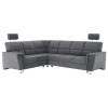 Rohová sedačka s rozkladom a úložným priestorom Santiago L - sivá