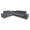 Rohová sedačka s rozkladom Segoria Lux L/P - tmavosivá