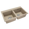 Granitový kuchynský drez so sifónom Siven 20 80x49 cm - béžová Granitový kuchynský drez so sifónom Siven 20 80x49 cm - béžová