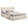 Čalúnená manželská posteľ s kovovým roštom Sorela 140x200 cm - béžová