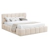 Čalúnená manželská posteľ s kovovým roštom Sorela 160x200 cm - béžová