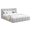 Čalúnená manželská posteľ s kovovým roštom Sorela 160x200 cm - sivá