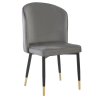 Jedálenská stolička Udaja - sivá (Velvet) / čierna