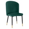 Jedálenská stolička Udaja - zelená (Velvet) / čierna