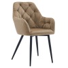 Jedálenské kreslo Verio New - béžová (Velvet) / čierna