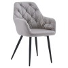 Jedálenské kreslo Verio New - sivá (Velvet) / čierna