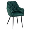 Jedálenské kreslo Verio New - tmavozelená (Velvet) / čierna