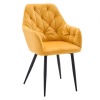 Jedálenské kreslo Verio New - žltá (Velvet) / čierna